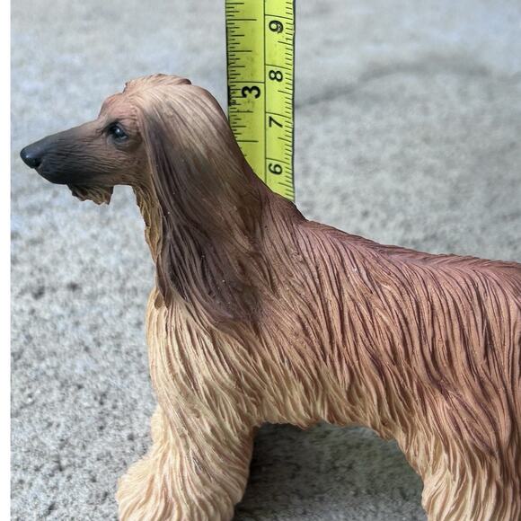 small afghan hound figurine Vtg Tan 1992 Ceramic 3" - Picture 3 of 7